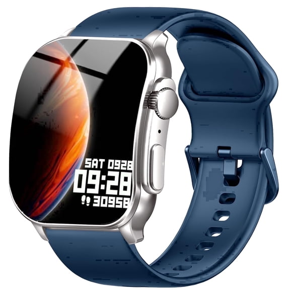 Cillso Smart Watch, 2.01''AMOLED Smart Watch for Women Men, 110  Sport Modes, Bluetooth Answer/Calls, IP68 Waterproof, Fitness Tracker, Fit for Android and iPhone, Blue