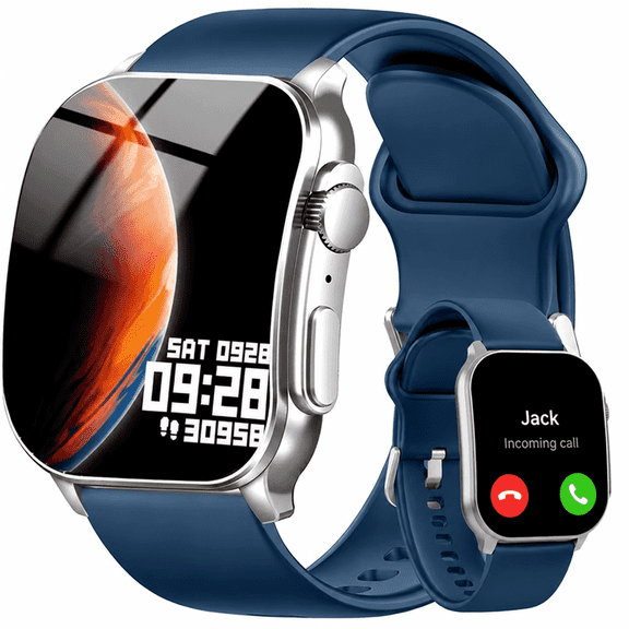 Smart Watch for Men Women, 2.01" AMOLED HD Curved Screen Smart Watch Fits for Android and iPhone, Bluetooth Calls/Answer, Fitness Tracker, 110+ Sport Modes, IP68 Waterproof Smartwatch, Gifts