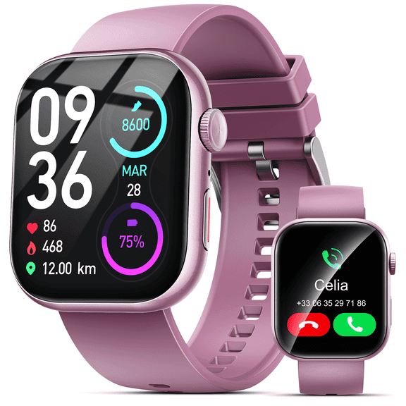 Smart Watch for Men Women, 2.01" HD Touchsreen, Bluetooth Calling, IP68 Water-Resistance, 170+ Sports Modes,, Fitness & Sleep Tracker, Android/iOS
