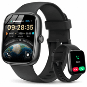Cillso Mens Smart Watch for Android & iPhone, 1.83" Touchscreen Fitness Watch, 100+ Sports Modes, IP68 Waterproof Smartwatch with Bluetooth Call, Black