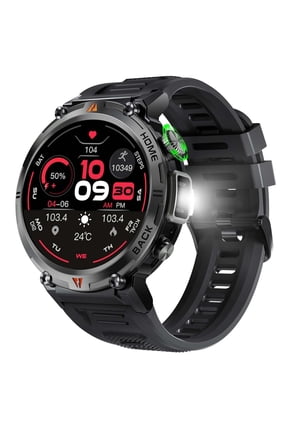 Military Smart Watch for Men Women Bluetooth Call (Answer/Make Call) 3ATM Waterproof 1.45'' Tactical Fitness Watch Tracker