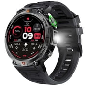 EIGIIS Military Smart Watch for Men Women Bluetooth Call Answer/Make Call 3ATM Waterproof 1.45 Tactical Fitness Watch Tracker