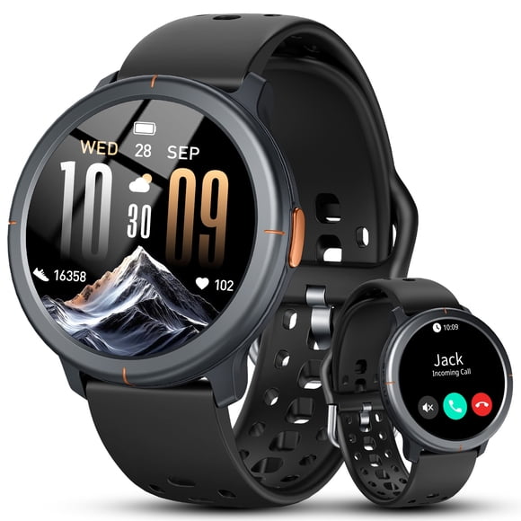 Smart Watch for Men Women, 1.32'' AMOLED Screen Activity Tracker with Answer/ Calls, JL7074 chip, 100+ Sports, Steps/Calorie, 2.5D UI, IP68 Waterproof, lightweight, Smartwatch for Android iOS, Gift
