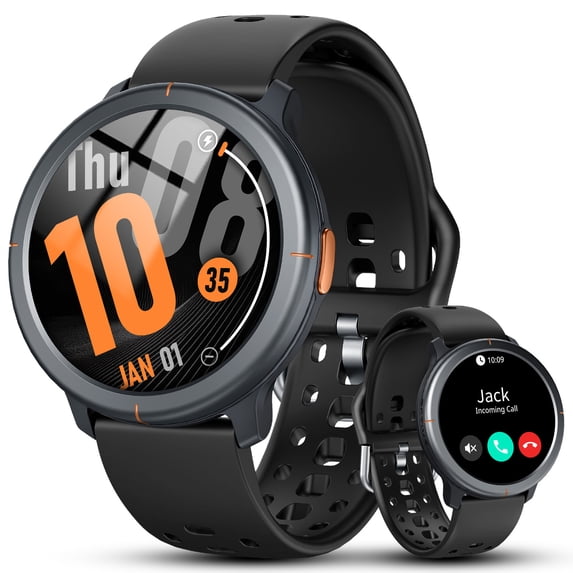 Smart Watch for Men Women, 1.32'' AMOLED Screen Activity Tracker with Answer/ Calls, JL7074 chip, 100+ Sports, Steps/Calorie, 2.5D UI, IP68 Waterproof, lightweight, Smartwatch for Android iOS, Gift
