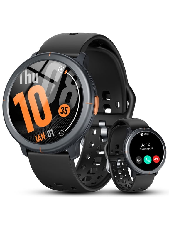 Smart Watch for Men Women, 1.32'' AMOLED Screen Activity Tracker with Answer/ Calls, JL7074 chip, 100+ Sports, Steps/Calorie, 2.5D UI, IP68 Waterproof, lightweight, Smartwatch for Android iOS, Gift
