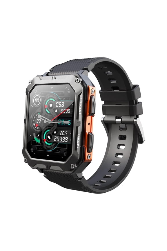Smart Watch for Men1.83 Rugged Smar twatch, IP68 Waterprof, Bluetooth Call, AI Voice, 100+ Sports Modes,_Heart_Rate & Sleep_Monitoring,Outdoor Sport