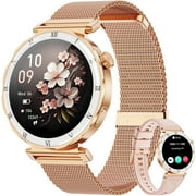 LZUEFK Smart Watches for Women, 1.19" AMOLED HD Screen Activity Tracker with Make/Answer/Message Reminder, Smartwatch with 110+ Sport Modes Waterproof Fitness Watch Fits for Android Iphone