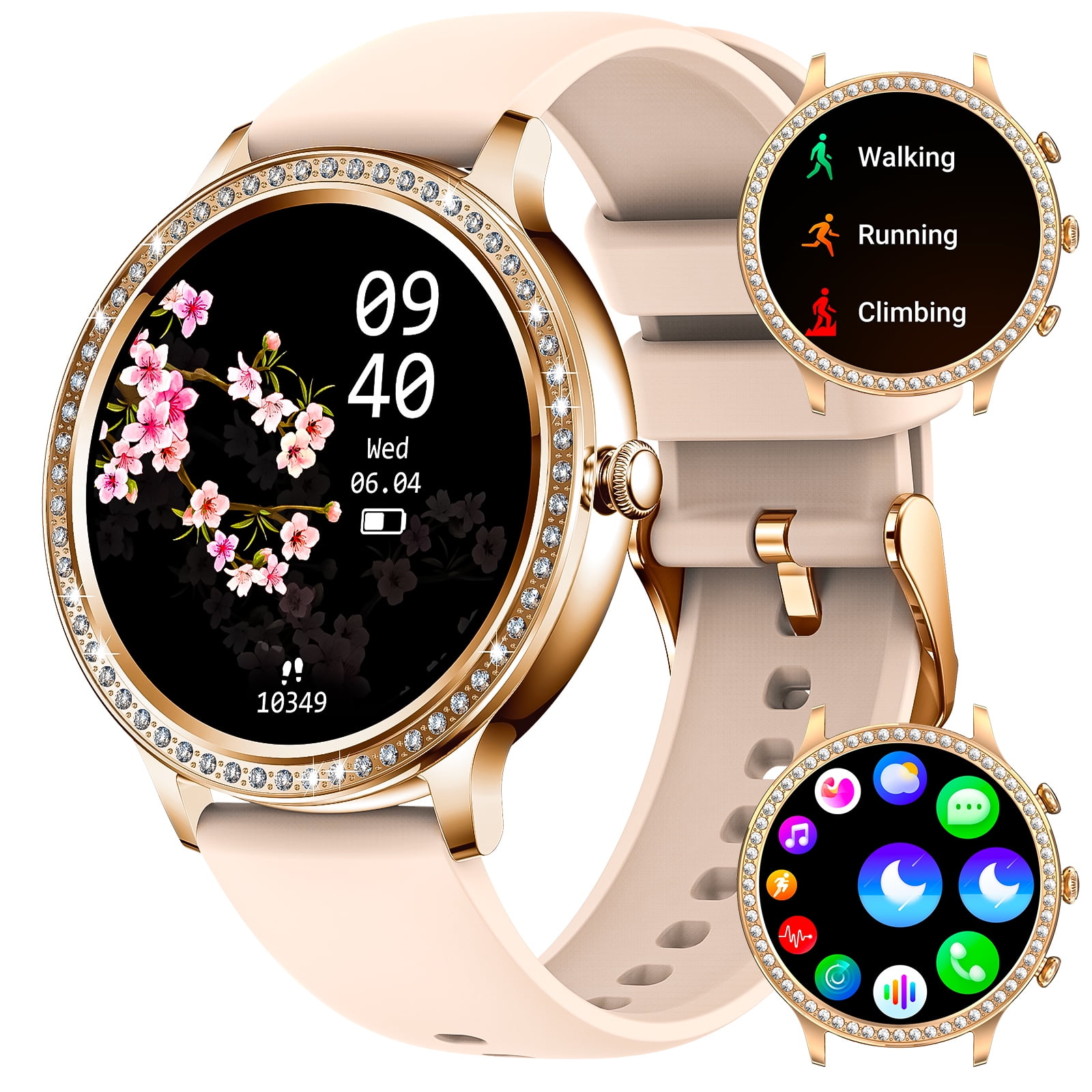 Smart Watch for Women Fitness Tracker Call Receive/Dial Pedometer ...
