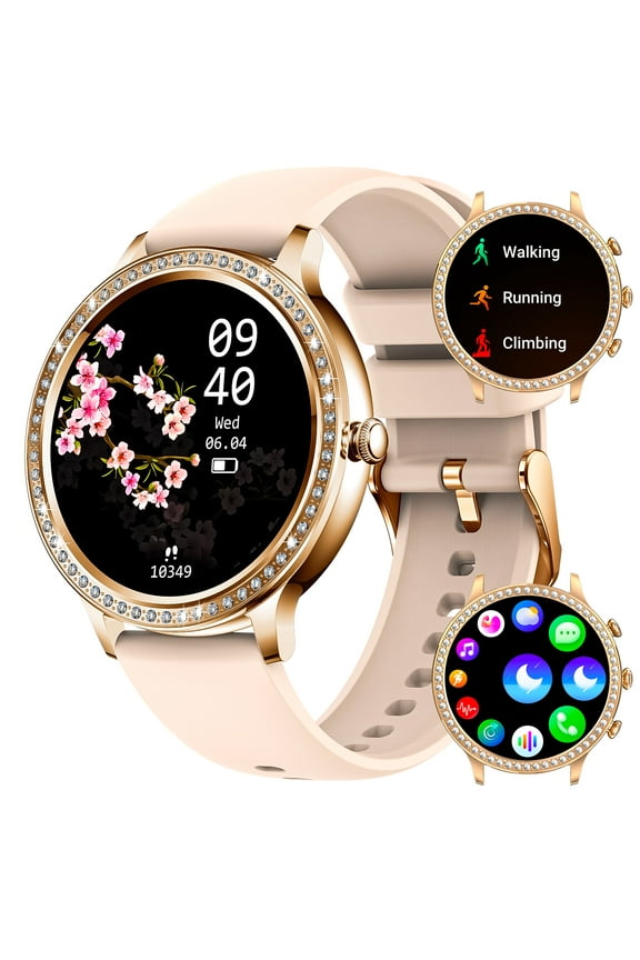 Smart Watch for Women Fitness Tracker Call Receive/Dial Pedometer Smartwatch 1.69" HD Full Touch Screen Activity Tracker Watch for iPhone Android