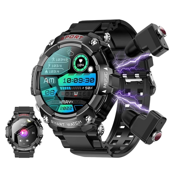 ZJX Smart Watch with Sport Band, New, 1.52 in Play Songs Sound Effects, Recording, Military Bluetooth Call Fitness Tracker, Sports Watch