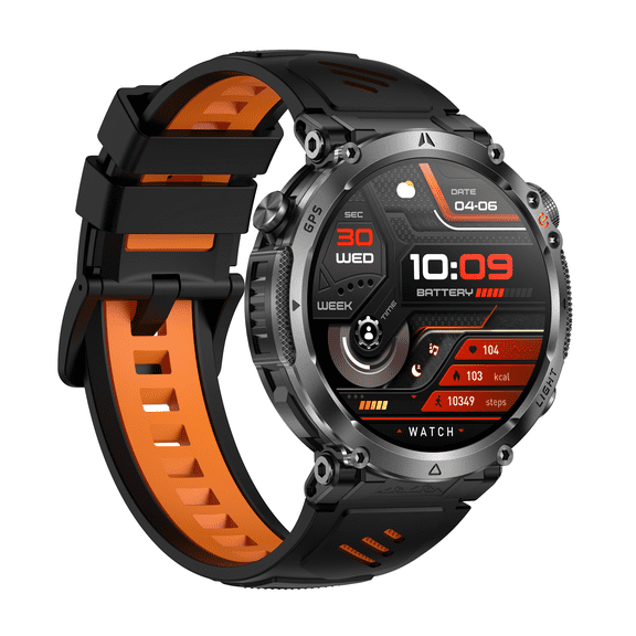 Smart Watch with GPS, Compass & LED Flashlight, 1.7 Touch Screen, Long Battery Life, 3ATM Water Resistant