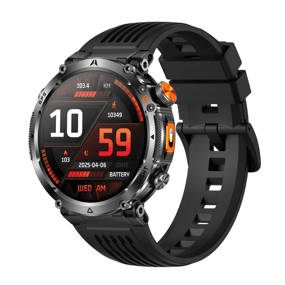 Smart Watch with GPS, Compass & LED Flashlight, 1.7 Touch Screen, Long Battery Life, 3ATM Water Resistant