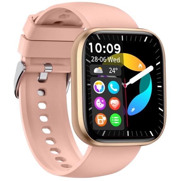 Smart Watch with Games, Body Temp & Sleep Monitor, Wireless Call, 100+ Sports Modes, AI Voice, Compatible with Android/iPhone