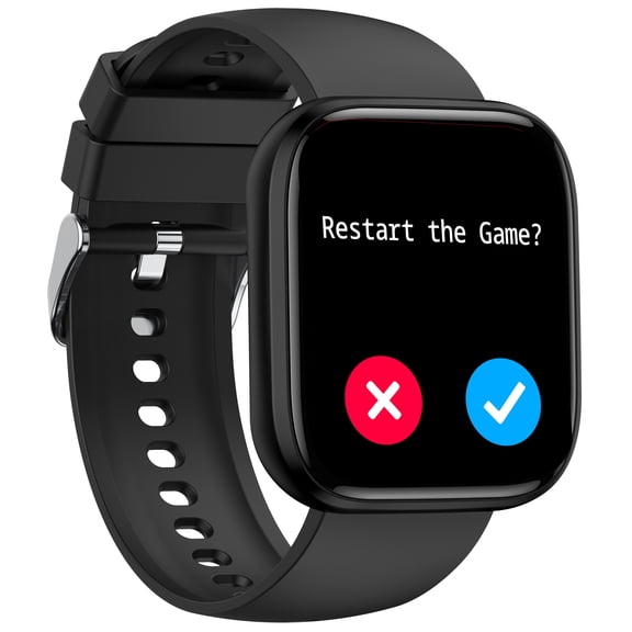 Smart Watch with Games, Body Temp & Sleep Monitor, Wireless Call, 100+ Sports Modes, AI Voice, Compatible with Android/iPhone
