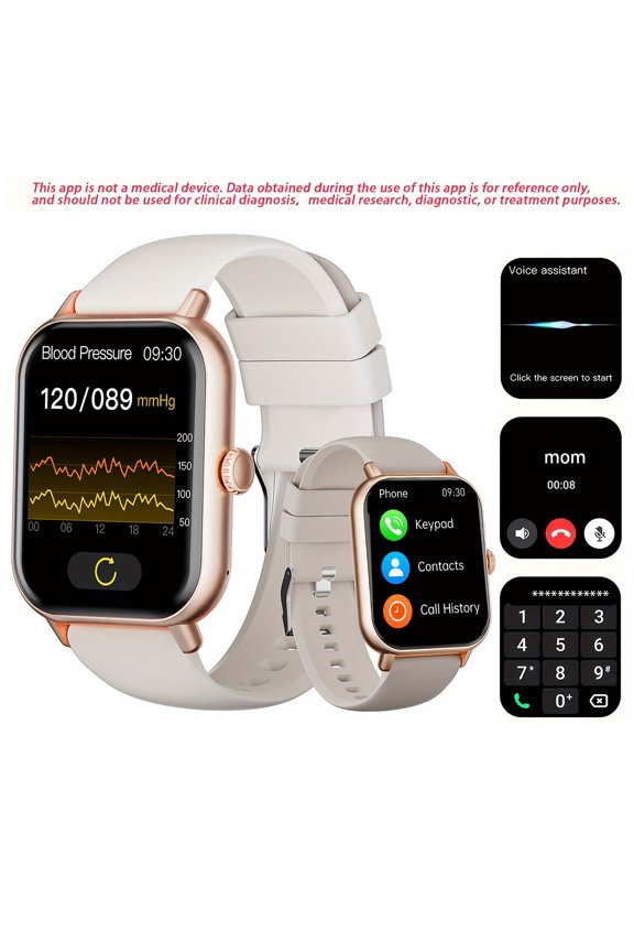 Smart Watch with Wireless Call & Sleep Monitor, 100+ Sports Modes Fitness Tracker, AI Voice & Calculator for Android iPhone