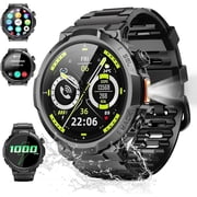 Smart Watches for Men Answer/Make Call, 1.53" HD Military Smartwatch, 50+ Days Extra-Long Battery Life Fitness Tracker, Flashlight/110+Sports/Sleep Monitor/IP68 Waterproof Android Ios