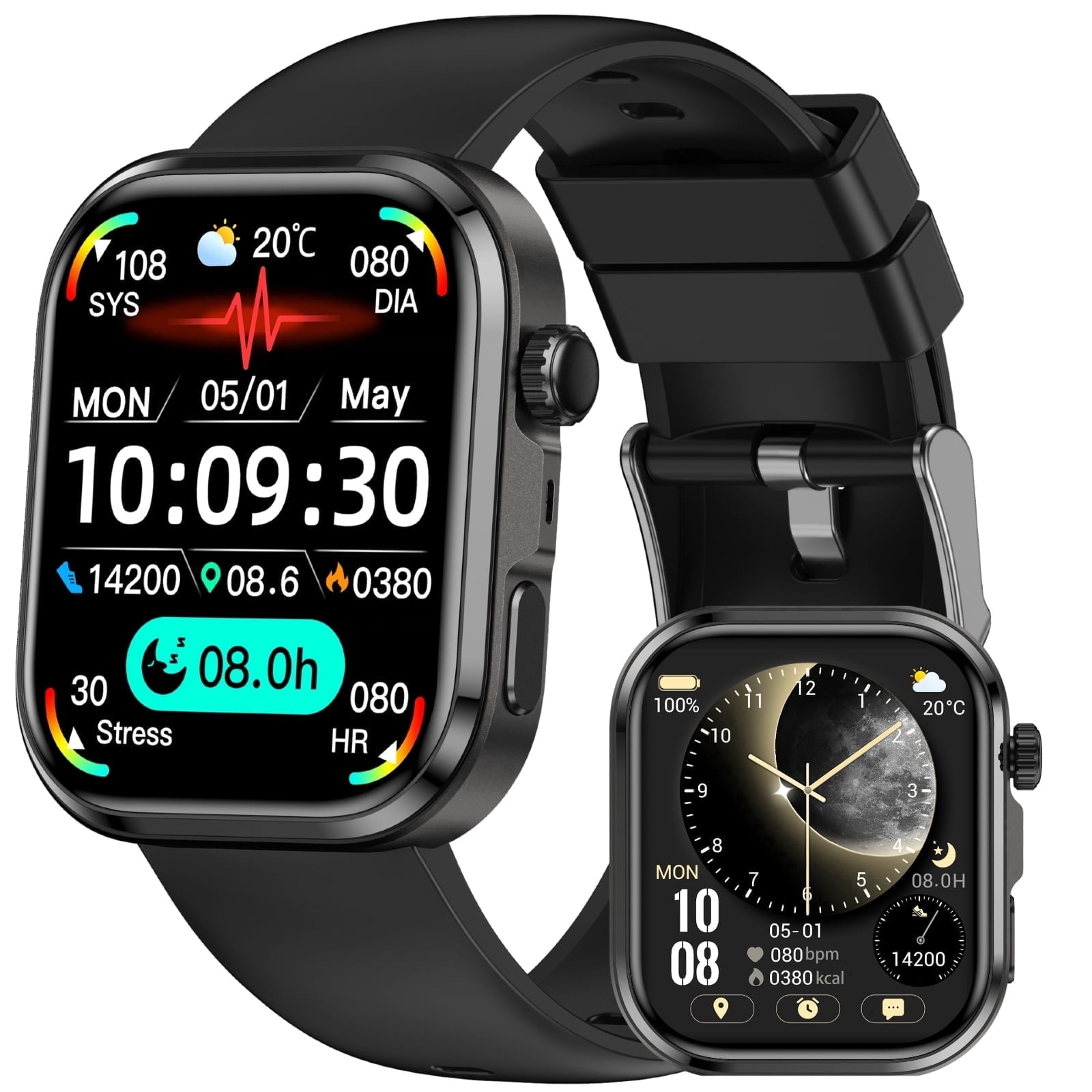 Smart Watches for Men Women, 1.83" HD Touchscreen Fitness Tracker with Bluetooth Calls, IP68 Waterproof, 120+ Sport Modes, smartwatch for iPhone Android iOS
