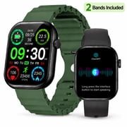 Smart Watches for Men Women with ChatGPT AI Assistant, fits for Android & iPhone, 2 Straps, 2.01" HD Display Fitness Tracker, Bluetooth Calling, Heart Rate & Sleep Monitor, IP68 Waterproof, for Gift