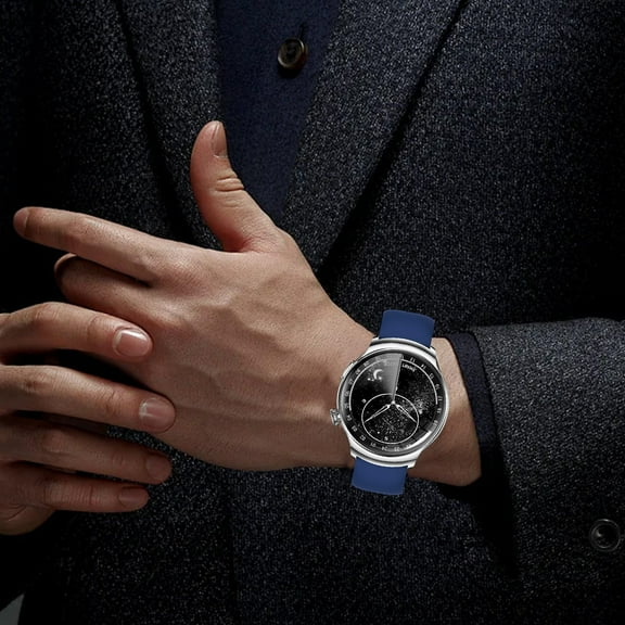 Smart Watches - Wearable Watch Multifunction Round Screen Wireless Magnetic Charging Custom Dial Motion Record IP68 Watertightness Bluetooth Playback Function