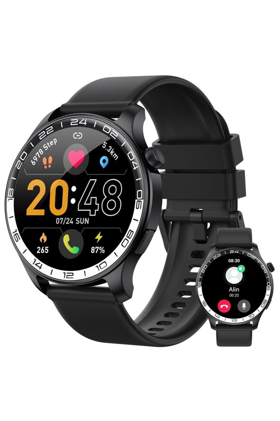 Smart Watches for Women, 1.43'' Amoled HD Round Screen Fitness Trackers with Bluetooth Call (Answer/Make/Text), 100+ Sports Mode, IP68 Waterproof Women Smart Watch for Android Ios