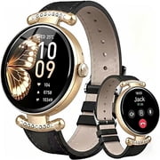 Smart Watches for Women, 1.2 AMOLED HD Round Screen Fitness Trackers with Bluetooth Call Answer/Make/Text, 100+ Sports Mode, IP68 Waterproof Women Smart Watch for Android IOS
