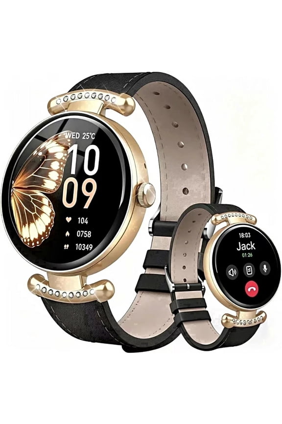 Smart Watches for Women, 1.2'' AMOLED HD Round Screen Fitness Trackers with Bluetooth Call (Answer/Make/Text), 100+ Sports Mode, IP68 Waterproof Women Smart Watch for Android IOS