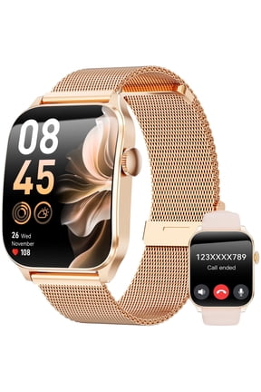 Smart Watches for Women, 2026 New AI Smartwatch Fits for Android & Iphone Devices, 1.93" AMOLED Fitness Watch, Smartwatch with Bluetooth Call/Message Reminder/120 Sport Models, Ideal Gift, Gold