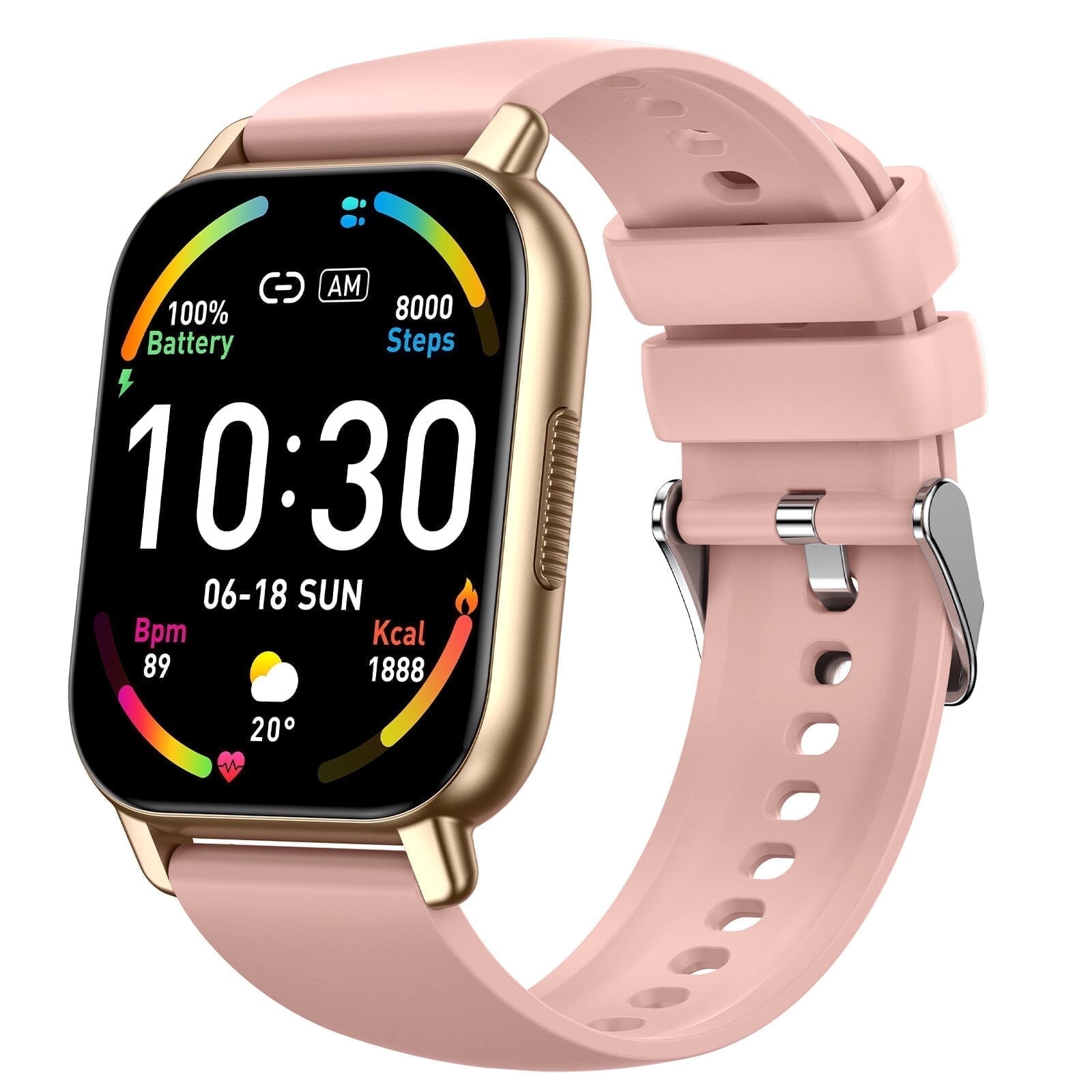 SISROW gps 46 mm Pink Gold Case with Pink Gold Band Size 6 x 3.3 x 0.7