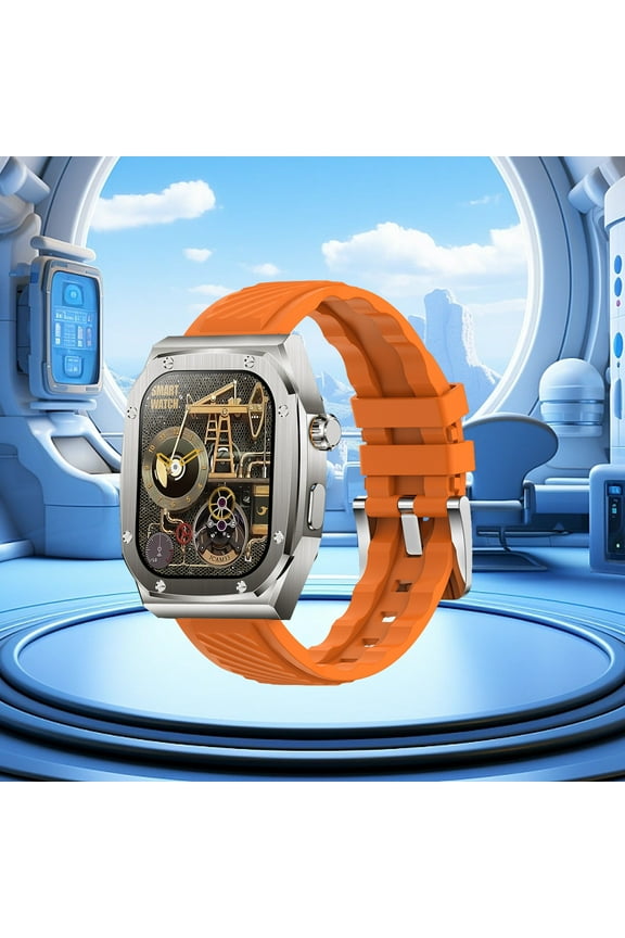 Smart Watches for Women Men - Wearable Watch Multifunction Rectangular Screen Wireless Magnetic Charging NFC Control Motion Record IP68 Watertightness Bluetooth Function