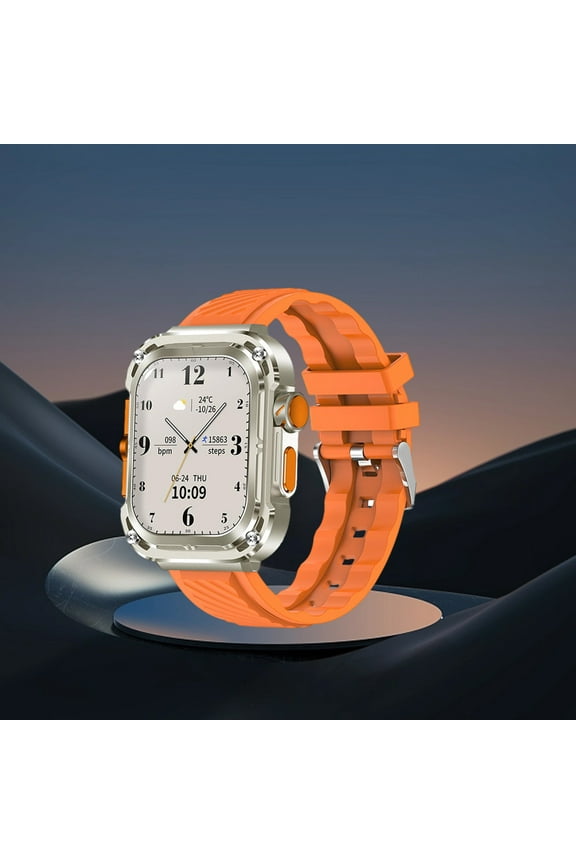 Smart Watches for Women Men - Wearable Watch Multifunction Rectangular Screen Wireless Magnetic Charging NFC Control Motion Record IP68 Watertightness Bluetooth Function