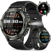 Tikland Smart Watch for Men Answer/Make Call for Android iPhone, 1.39 AMOLED HD Screen Mens Luxury Watch 114 Sports Modes, 400mAh Rugged Smartwatch Pedometer