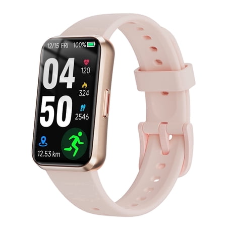 1.47" Fitness Tracker Smartwatch for Women Men with Multiple Sport Modes Step Counter Bluetooth Calls (Make/Answer) IP68 Waterproof, Fitness Tracker Compatible with Android/iOS, for Gifts, Pink