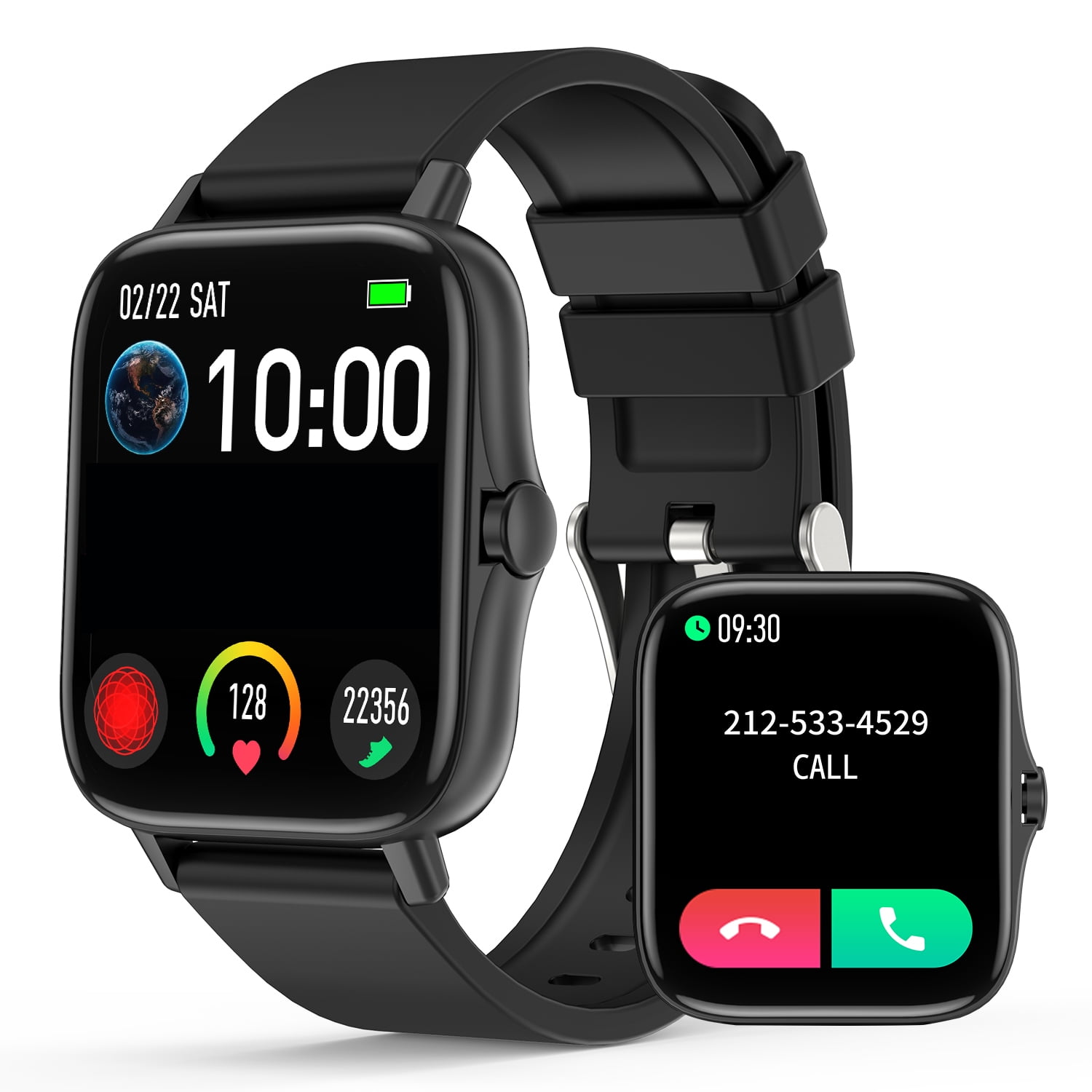 SOUYIE Smart Watches for Women Men, 1.7" HD Touch Screen Activity Fitness Tracker, IP67 Waterproof Smartwatch with Bluetooth Call/Answer for Android iOS