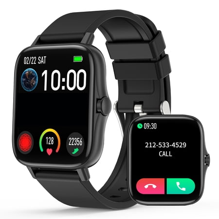 SOUYIE Smart Watches for Women Men, 1.7" HD Touch Screen Activity Fitness Tracker, IP67 Waterproof Smartwatch with Bluetooth Call/Answer for Android iOS