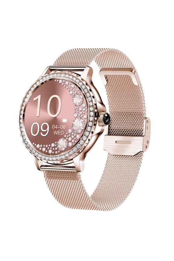 Smart Watches for Women (Answer/Make Call) with Diamonds, 1.3”HD Screen Bluetooth Smartwatch for Android iOS Phones, IP68 Waterproof Fitness Activity