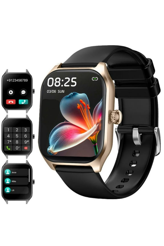 Smart Watches for Women(Call Receive/Dial),2.01'' Larger HD Touch Bluetooth Call and Message Notification Watch,Smartwatch for Android iOS