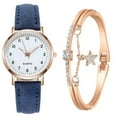 thumbnail image 1 of Smart Watches for Women Men - Women's Classic Quartz Watch With Luminous Dial, Frosted Leather Strap, Retro Small Round Women's Watch With Bracelet, 1 of 8