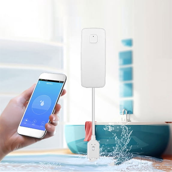 Smart Water Alarm WIFI Water Immersion Sensor for Leak Detection Remote Monitoring with Voice Assistant Integration