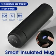 Smart Water Bottle with LED Temperature Display,Tea Infuser Bottle Thermoses Water Bottle,Travel Mug with Smart LCD ,BPA-free Leak Proof Keep Cold and Keep Warm