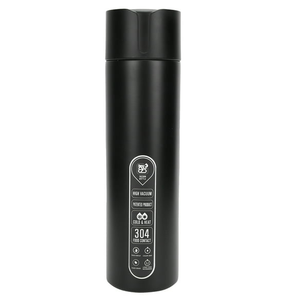 Smart Water Bottle Touch Temperature Display Timed Reminder Vacuum Insulated Bottle Battry PoweredBlack