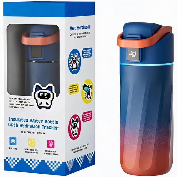Smart Water Bottle with Reminder and Tracker 16 oz Color Ara Macao