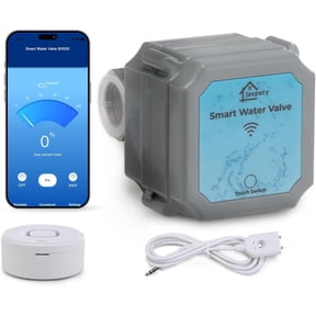 Smart Water Monitor & Automatic Shutoff Valve with Leak Detection, WiFi App Control, and Timer for 3/4" Pipe - Home Water Safety System