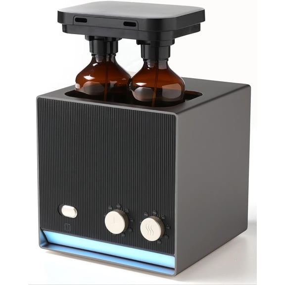 Smart Waterless Essential Oil Diffuser with Dual Nozzle, Cold Air Tech Scent Air Machine with 8 Timer Settings, 9 Mist Levels, Hotel Collection Diffuser for Home & Office