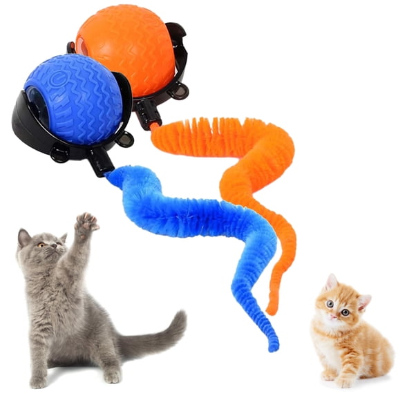 The Smart Wave Chase Ball, Pet Ball with Obstacle Sensors, Adaptive Speed Modes, USB Recharge, Long Runtime and Hunting Instinct Activation for Indoor Cats & Small Dogs