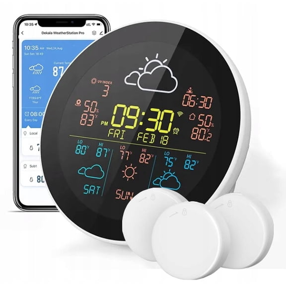 Smart Weather Clock Electronic Digital Thermometer and Hygrometer LED
