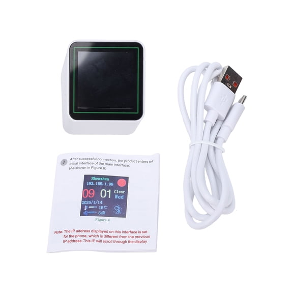Smart Weather Clock Smart Weather Clock Digital Alarm Clock with WiFi Auto Time Sync Temperature Humidity Display for Bedroom Living Room Office