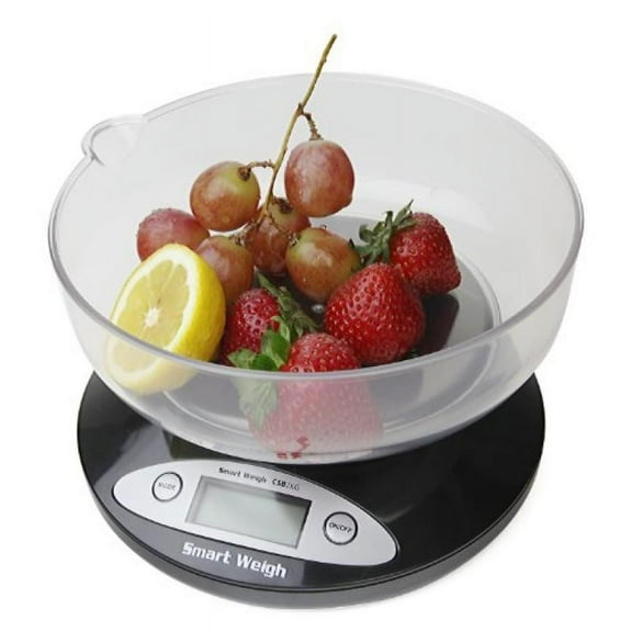 Smart Weigh CSB5KG Digital Multifunction Kitchen and Food Scale with Bowl 11lb x 0.1oz / 5000 x 1g