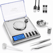 Smart Weigh GEM20-20g x 0.001 grams, High Precision Digital Milligram Jewelry And Vitamin Reloading, Jewelry and Gems Scale, Calibration Weights and Tweezers Included