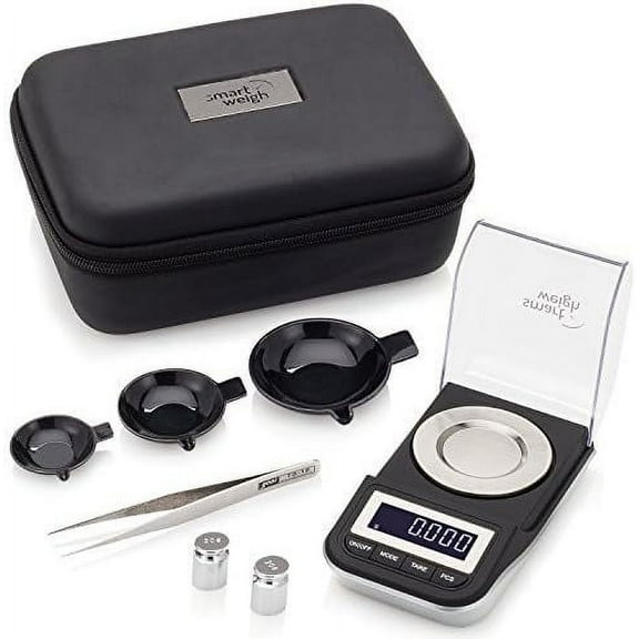 Smart Weigh High-Precision Milligram Digital Scale, 50 x 0.01g, Black, SW-GEM50