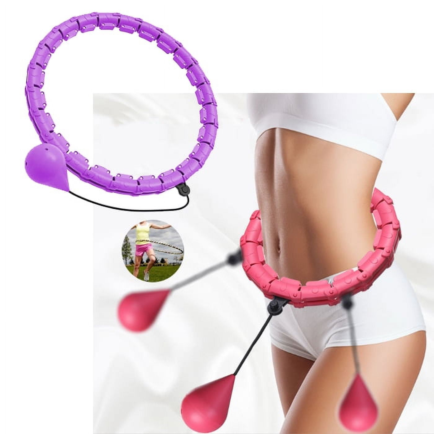 Buy The WomenLand Weighted Smart Hula Hoop 24 Detachable Knots Adjustable  with Auto-Spinning Hoop, Abdomen Fitness Weight Loss Massage, Suitable for